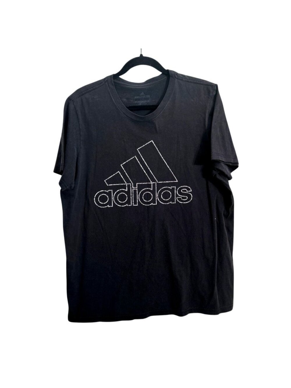 Adidas Amplifier Tee Black T-Shirt Mens L Cotton Casual Athletic Wear